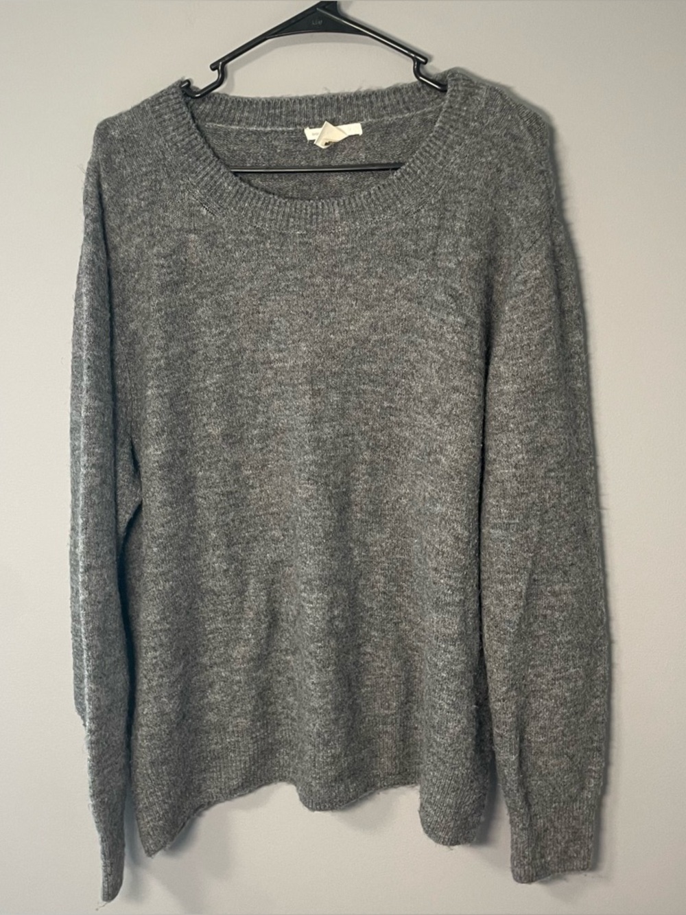 H&M Gray Crewneck Pullover Sweater Women’s XL Classic Neutral Cozy Warm Fall